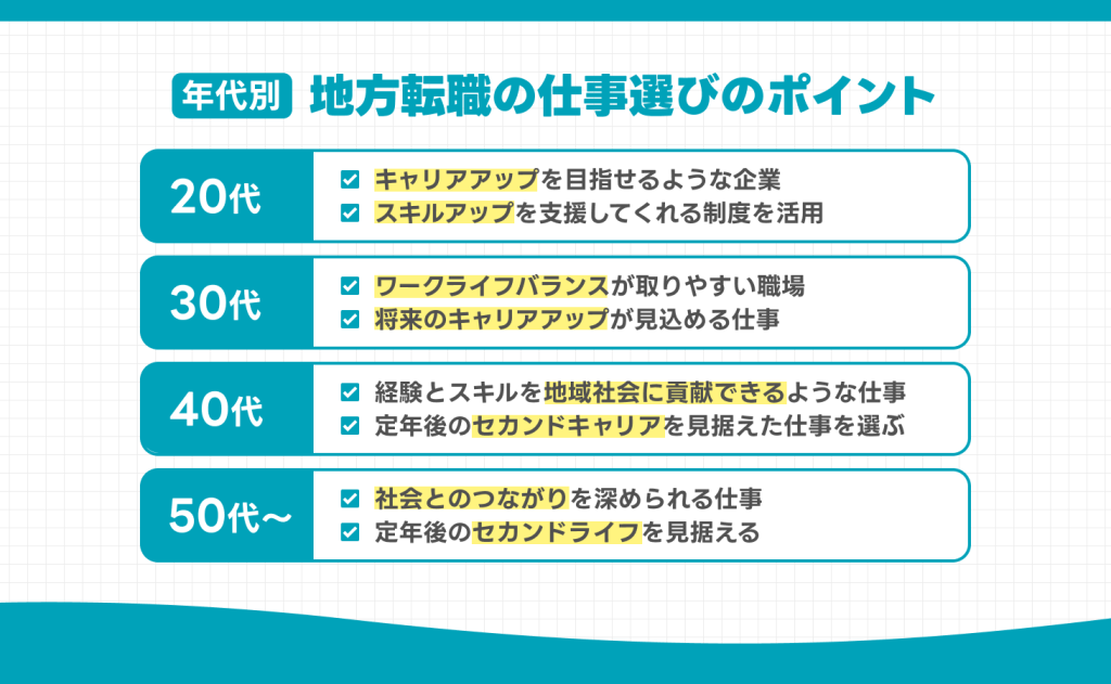 【年代別】地方移住で後悔しない仕事選びのポイント