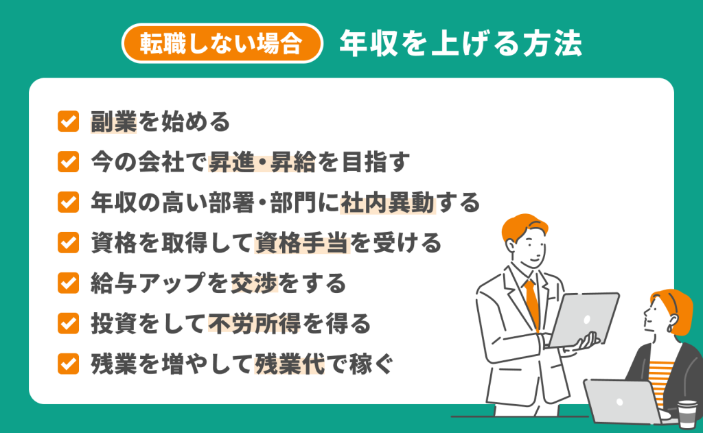 年収を上げる方法8選【転職しない場合】