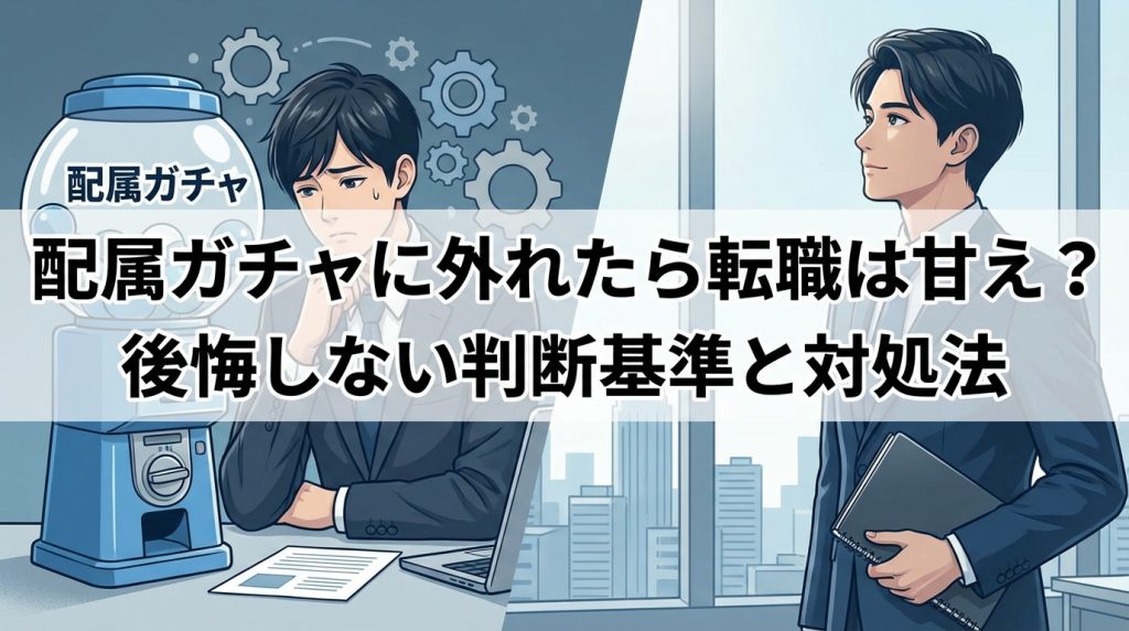 配属ガチャ_外れた_転職_